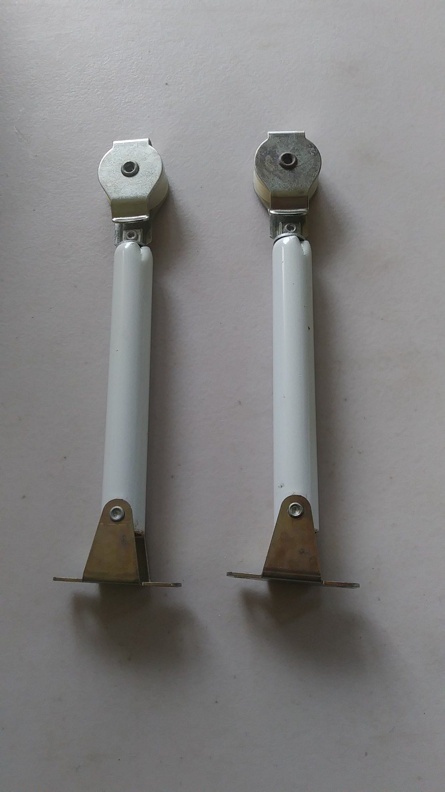 Vintage Heavy Duty 2 metal Cord Tension Pulley for Oversized Drapery. White. 478