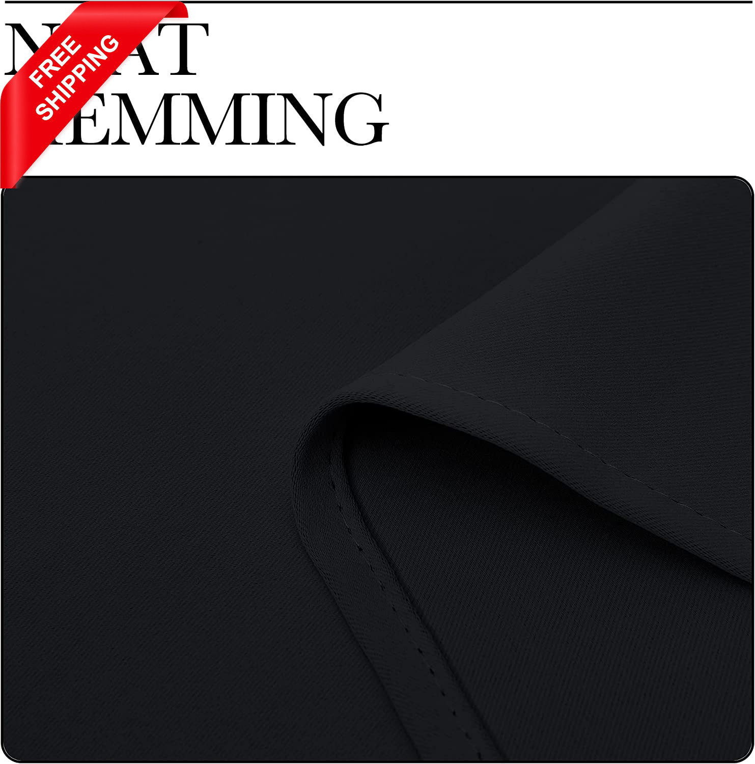 Halloween Pitch Black Solid Thermal Insulated Grommet Blackout Curtains/Drapes f