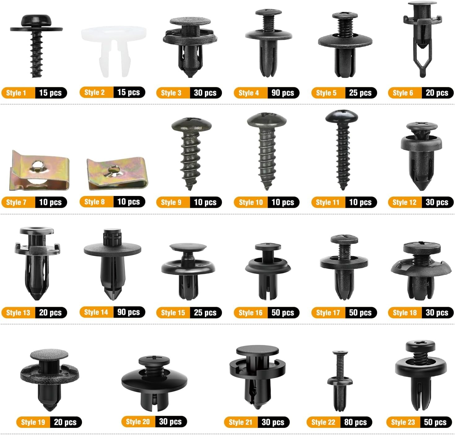 GOOACC 795Pcs Car Push Retainer Clips & Auto Fasteners Assortment 23 Most Pop…