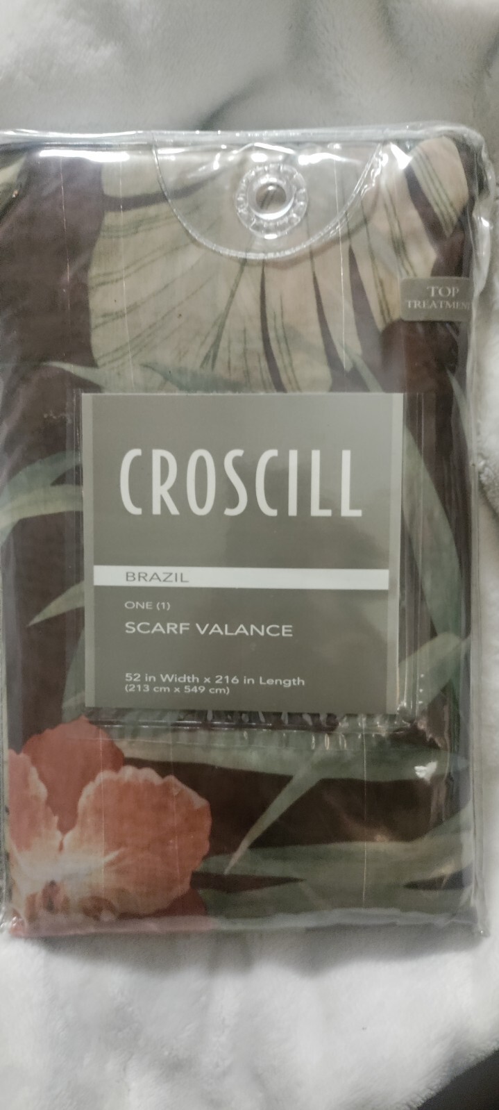 CROSCILL New Scarf Valance – Brazil 52”x216” Tropical
