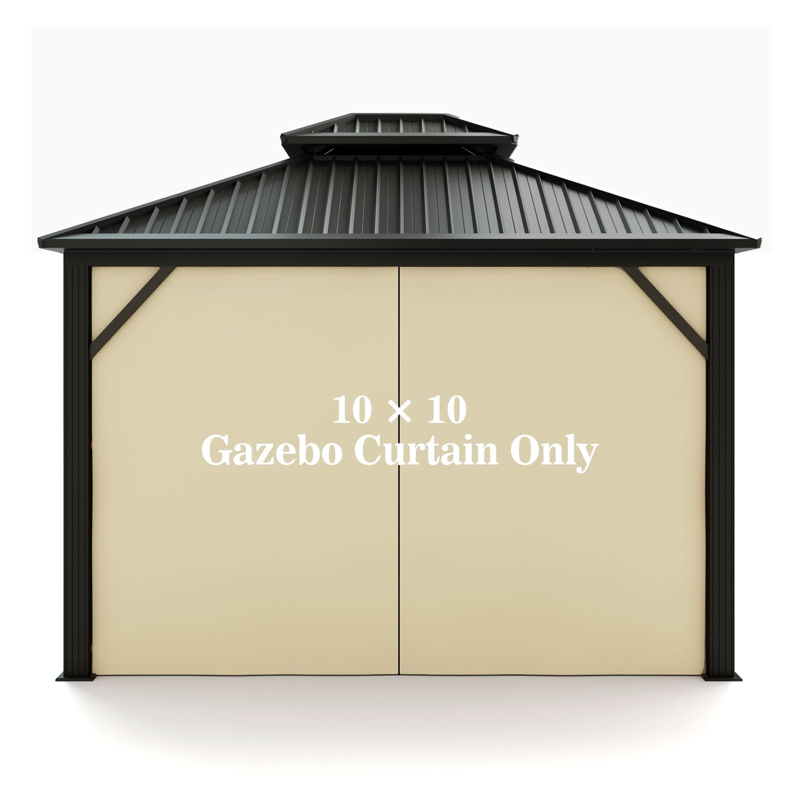 Gazebo Universal Replacement Privacy Curtain – 10′ x 10′ Gazebo Side Wall Out…