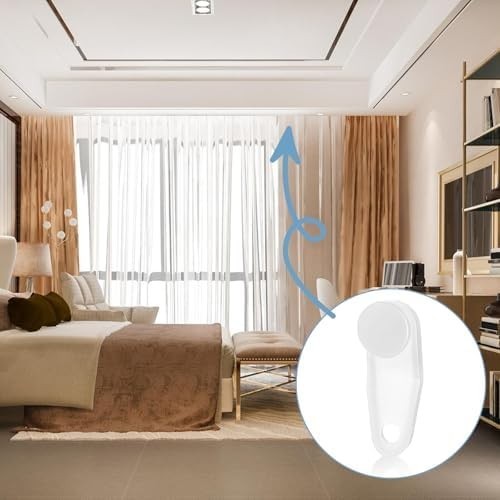 50 PCS Curtain Track Gliders White Traverse Rod Slides Replacement Plastic Snap-