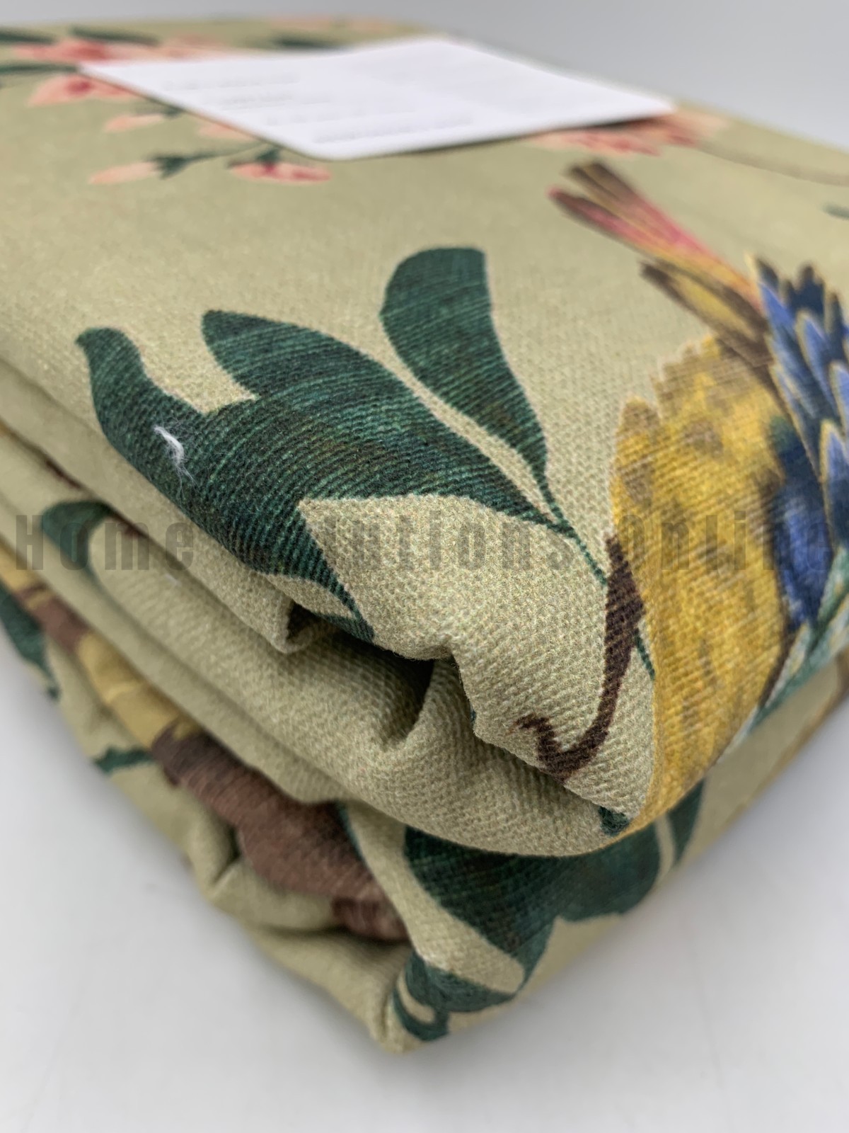 Pottery Barn Nola Floral Printed Blackout Curtain Green Multi 84″ #S4235