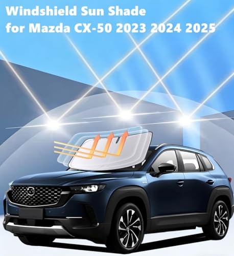 Windshield Sun Shade Mazda CX50 SUV Foldable Car for Mazda CX-50 2023 2024 2025
