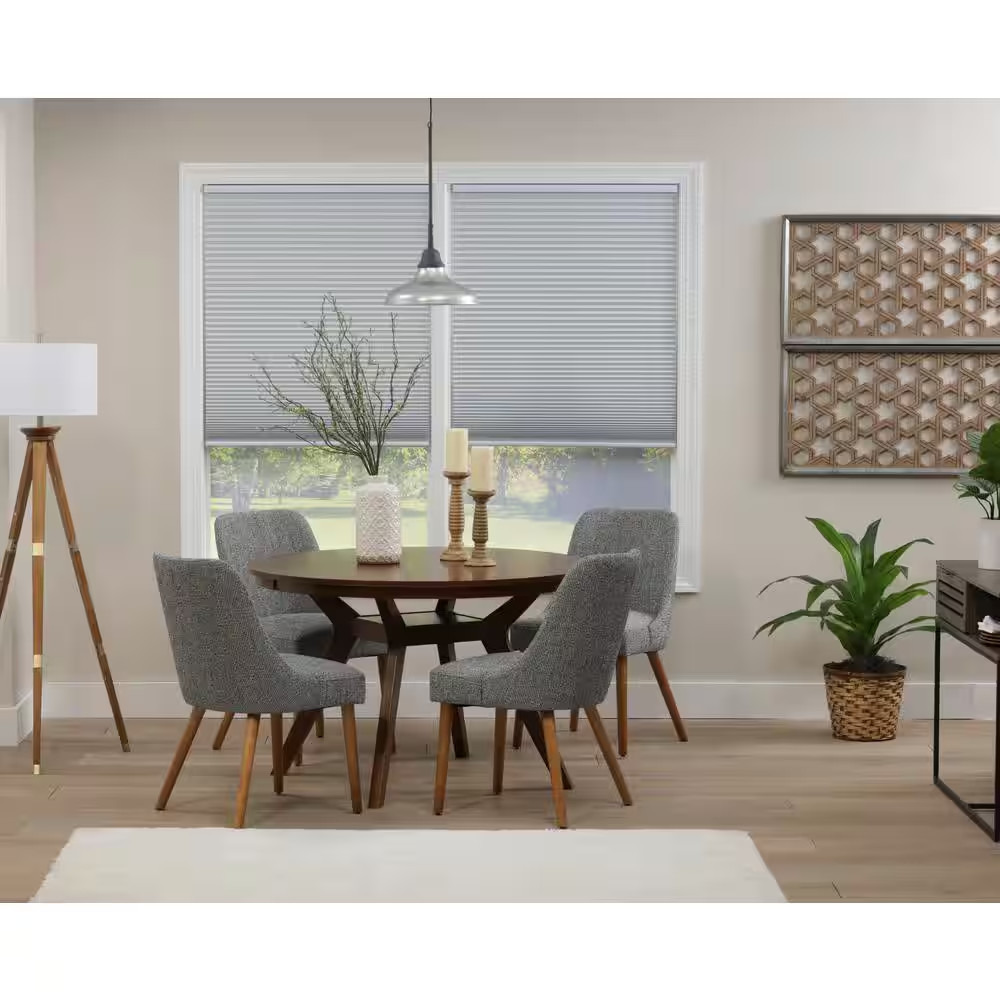 White Cordless Blackout Polyester Cellular Shades – 34 In. W X 64 In. L
