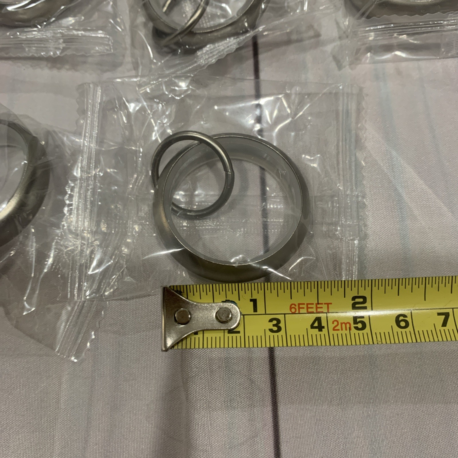POTTERY BARN KIDS Quiet-Glide Round Curtain Rings Set of 10 Nickel Pewter Color