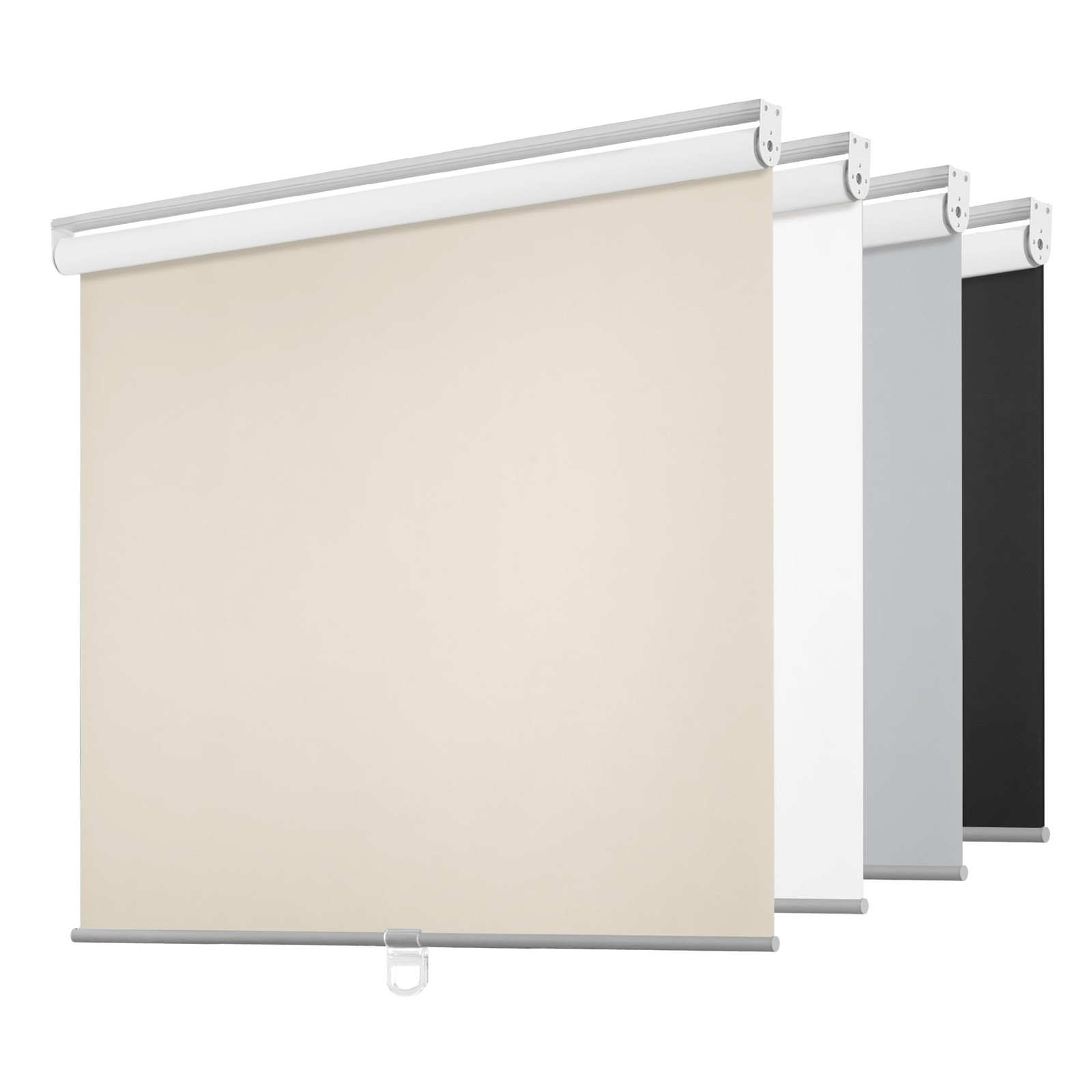 ChrisDowa Cordless Free-Stop 100% Blackout Blinds for 20″W x 72″H, Beige