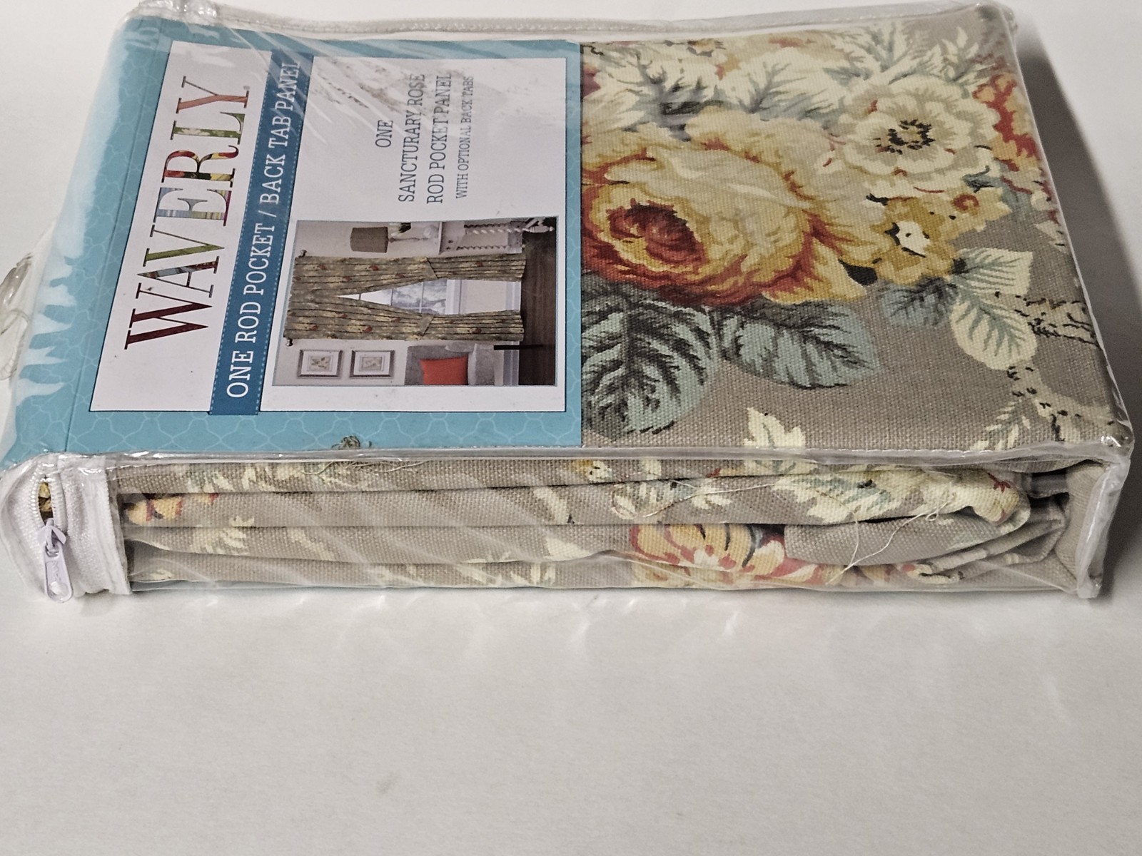 Waverly SANCTUARY ROSE Curtain Panel Farmhouse Floral NEW CLAY 63 & 84L Availabl