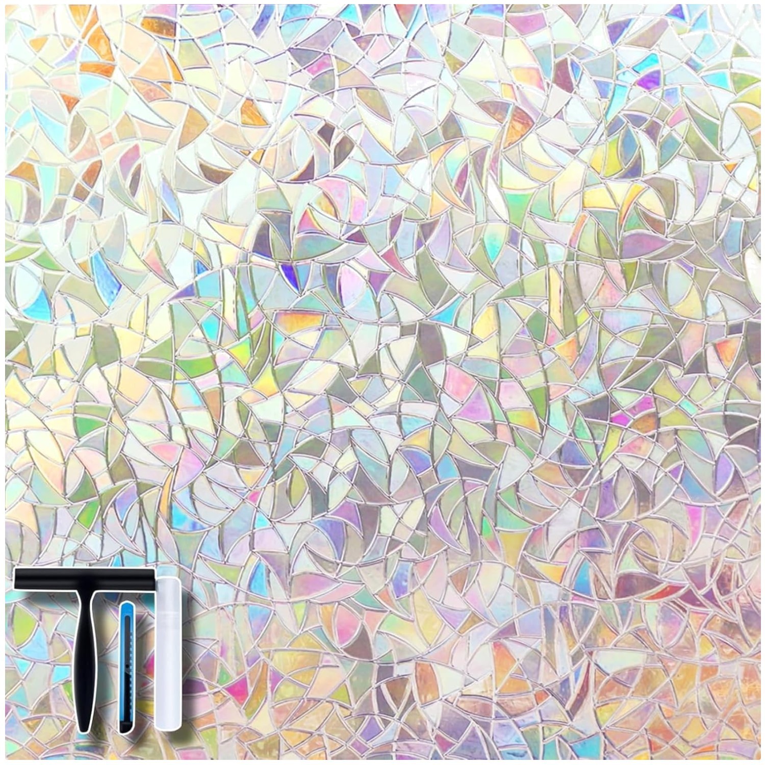 Rainbow Privacy Film 35.4×78.7″ UV Protection