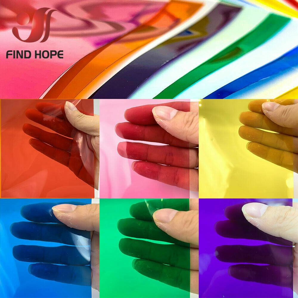 Multicolor Decor Solar Tint Glass Window Film Self Adhesive Transparent 40*120cm
