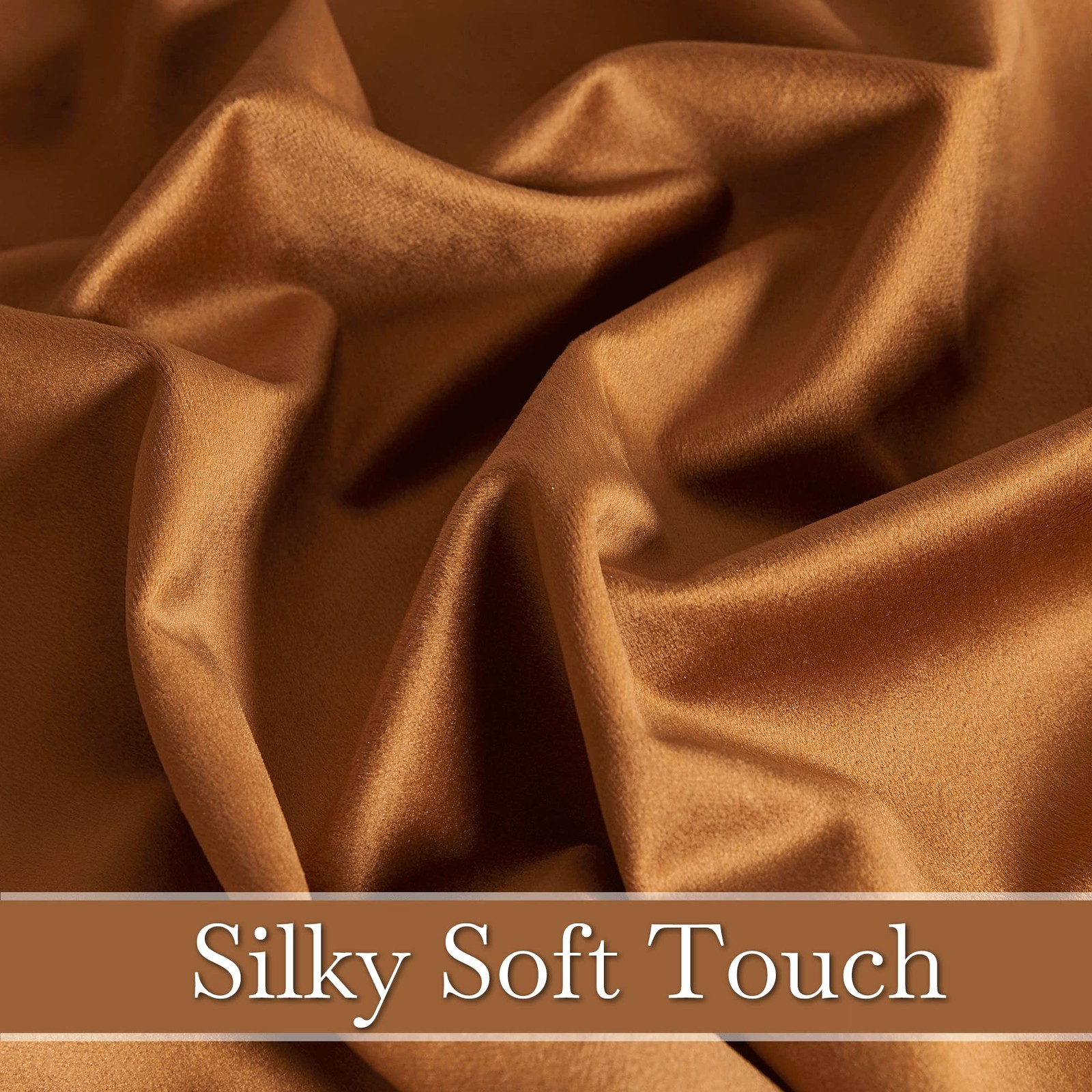 Plush Velvet Curtains, Heavy Duty Back Tab Decorative Window Drapes Privacy R…