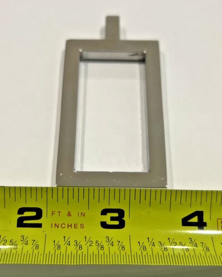 10 -Polished Chrome Rectangular Curtain Ring 2.5″ x 1.5″ Modern Drapery Hardware