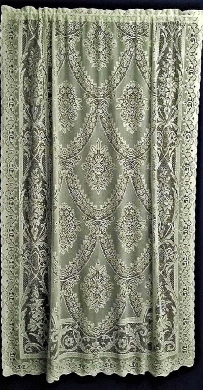Alexandria Ivory Cotton Blend Lace Window Panel 60″ x 63″ Livingroom Bedroom