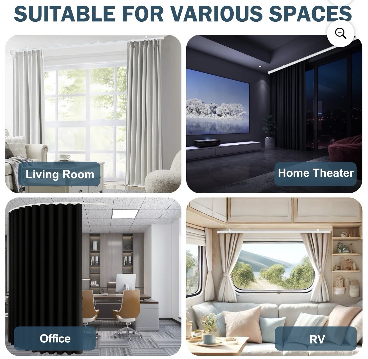 NEW Makefeile Ceiling Mount Curtains Track 3-9 Ft