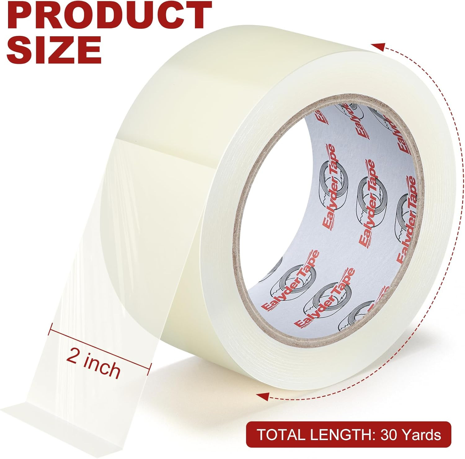 2 Inch x 30 Yards Transparent Window Weather Sealing Tape, Clear Window Draft Is