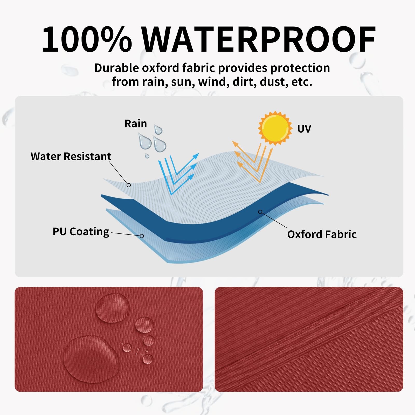100% Waterproof Outdoor Curtains Windproof Weatherproof Porch Curtains, Premi…