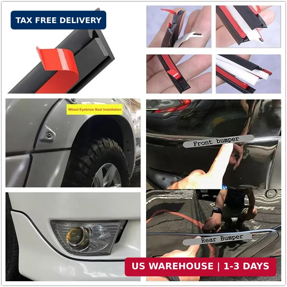 5M/16.5Ft Universal Self Adhesive Auto Rubber Weather Draft Seal Strip, Car Wind