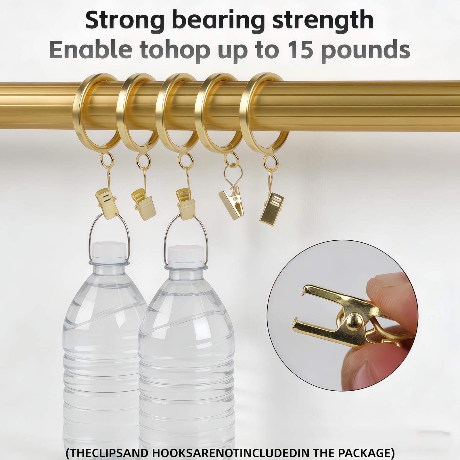 40 Pack 1.5 Inch Half-Round Gold Curtain Eyelets – Heavy Duty Iron, Rustproof…