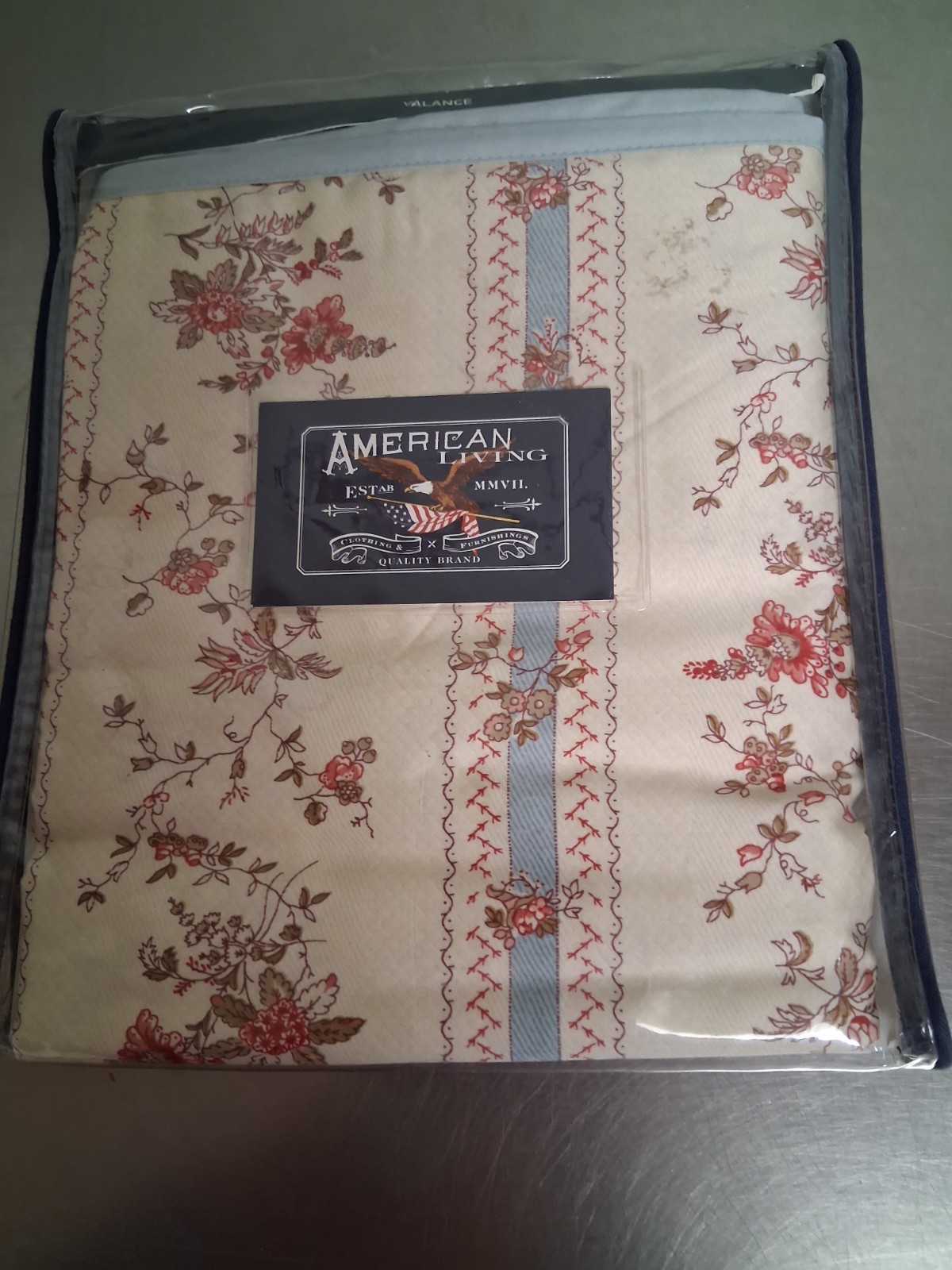 American Living Hillsborough Valance 80 x 17 New Old Stock-Cotton Sateen