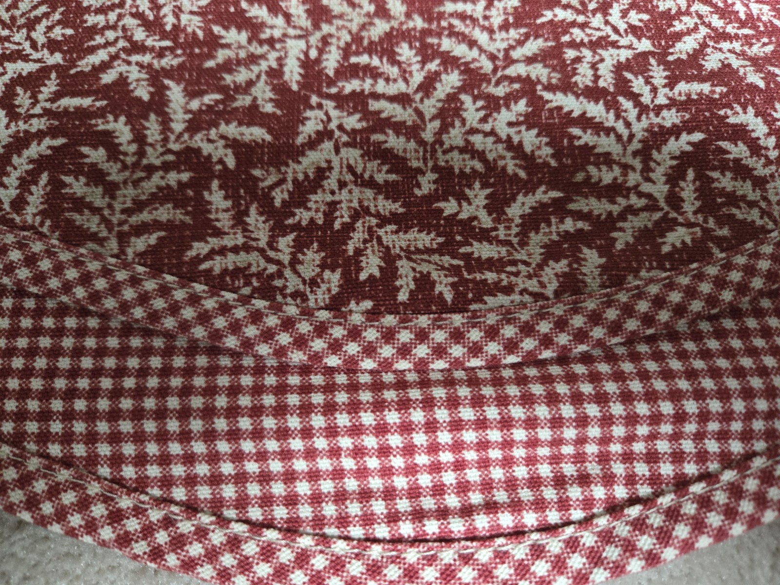 WAVERLY Red FERNWOOD Valance 76×16 COTTON Drapery GINGHAM FERN USA