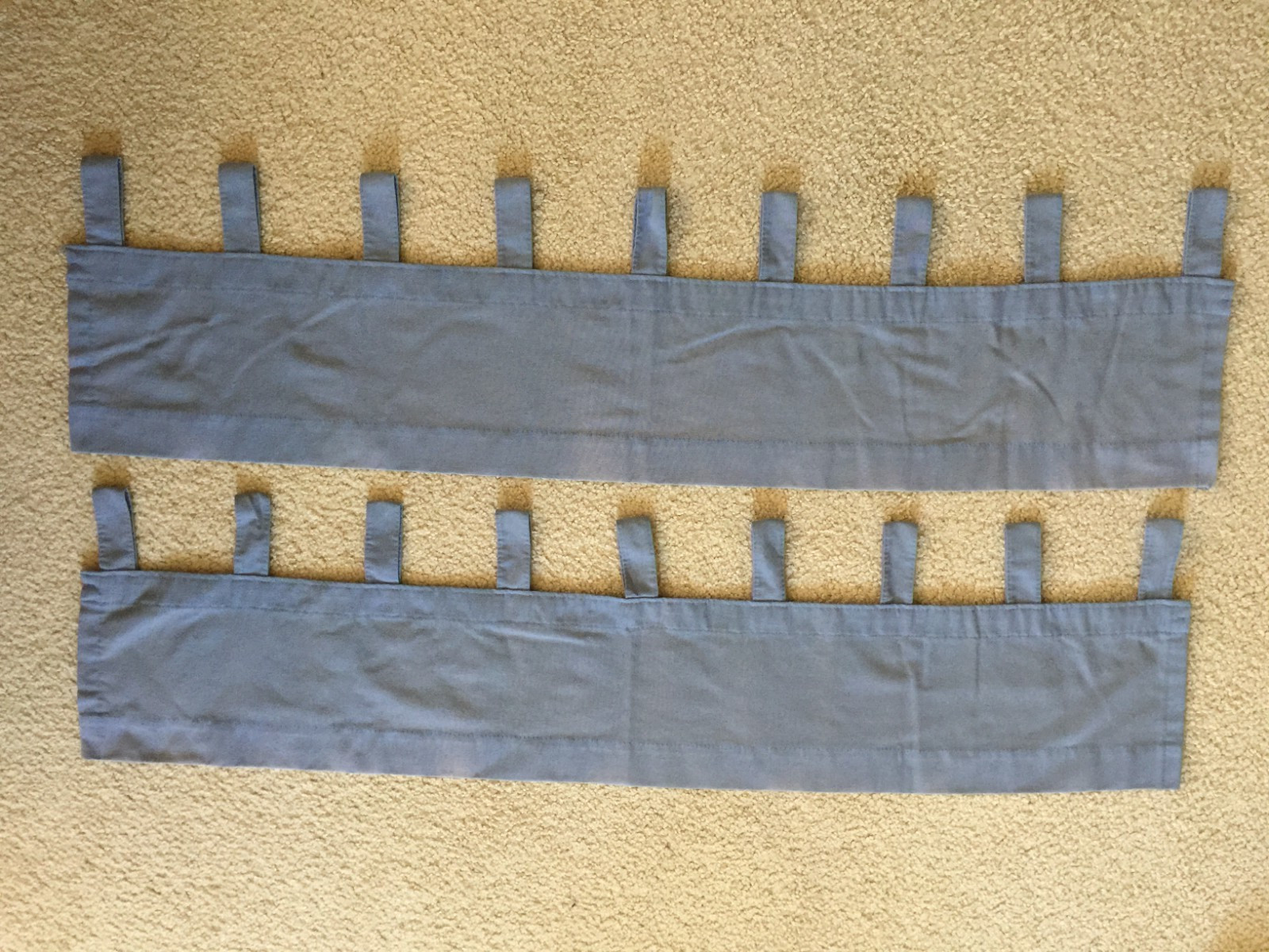 Tab Top Curtain Valances Blue 48-49” W X 8-3/4” L