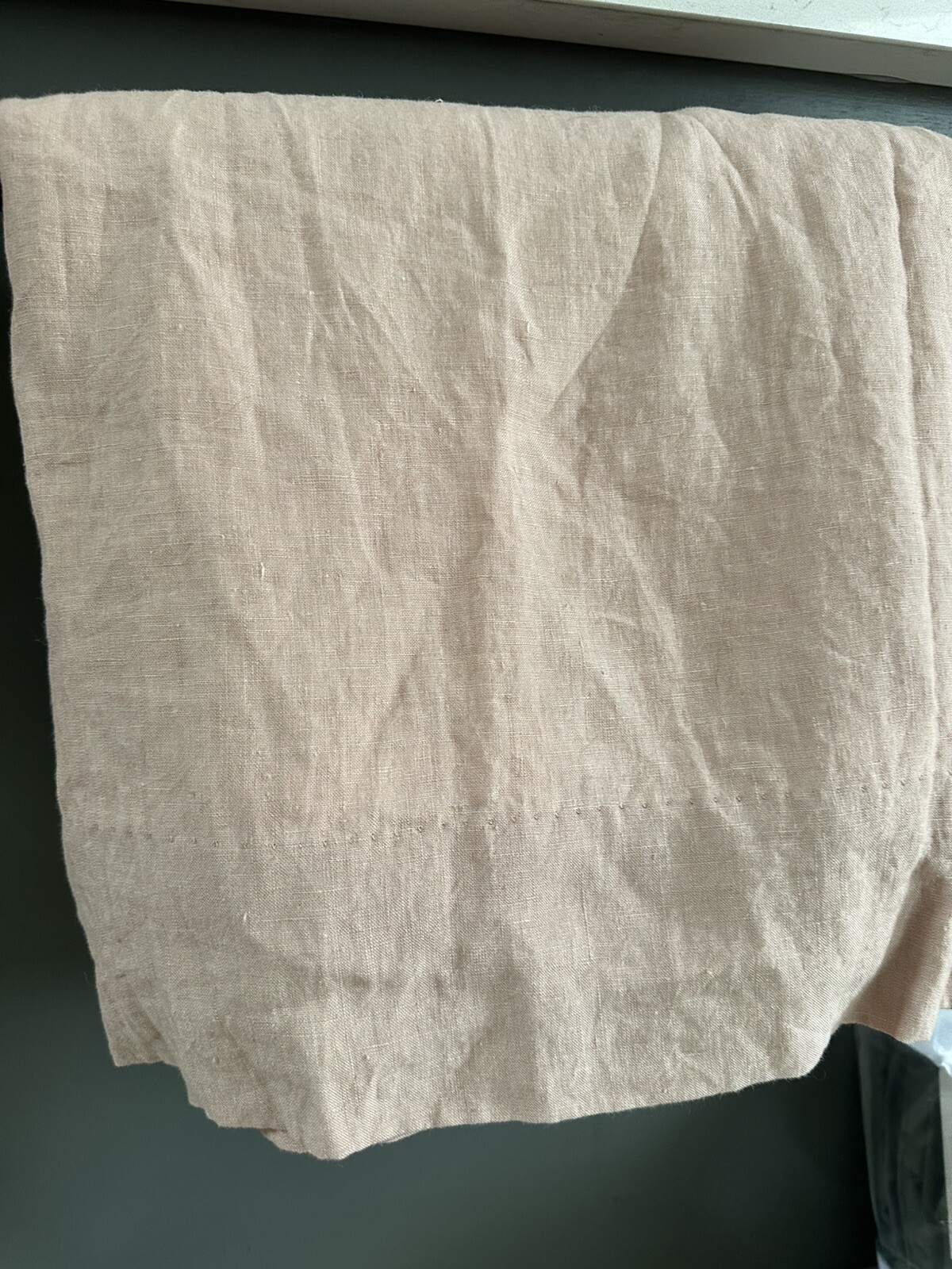 Pottery Barn Belgian Flax Linen 1 Single Drape Soft Lined 50×96” One Peach Blush