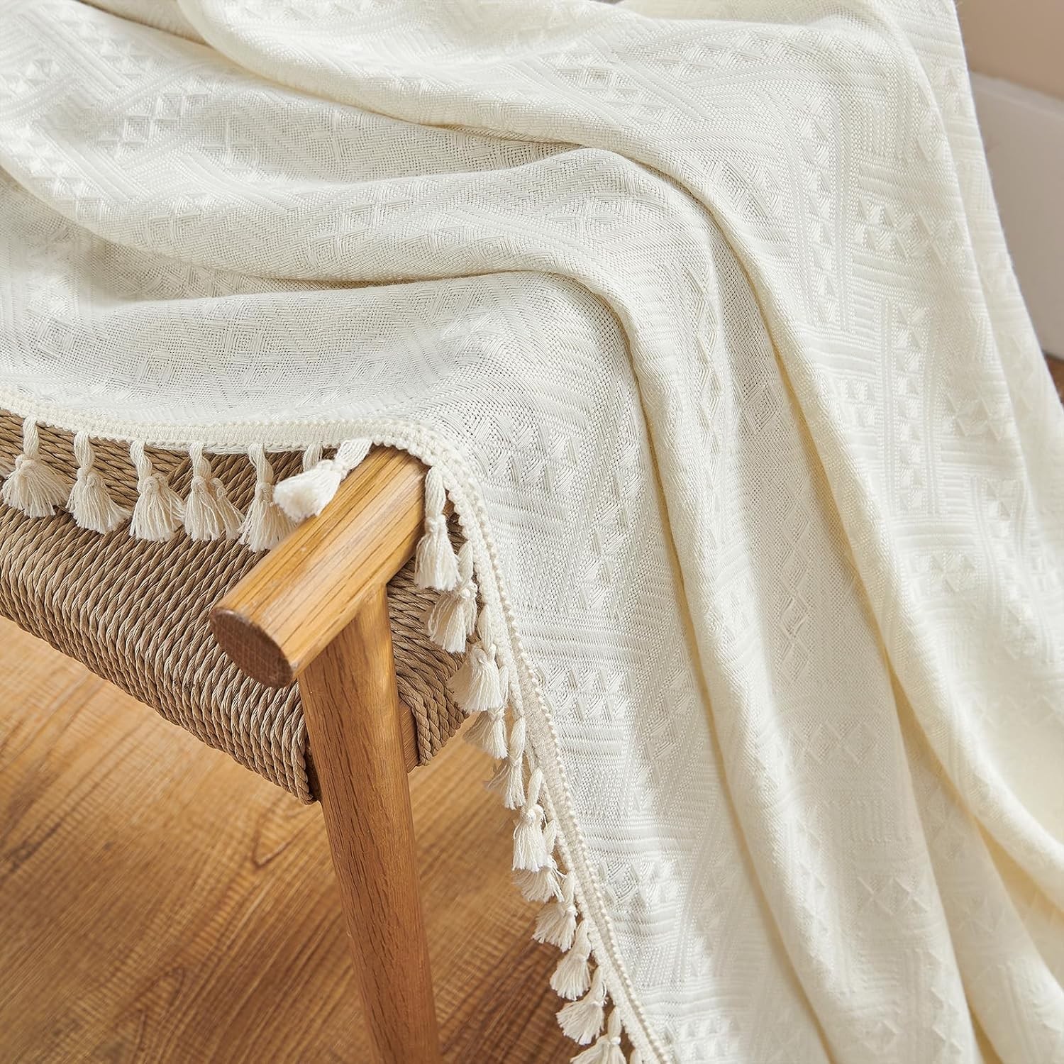 Off White Curtains for Living Room 84 Inch Length 2 Panels Boho Drapes Light …
