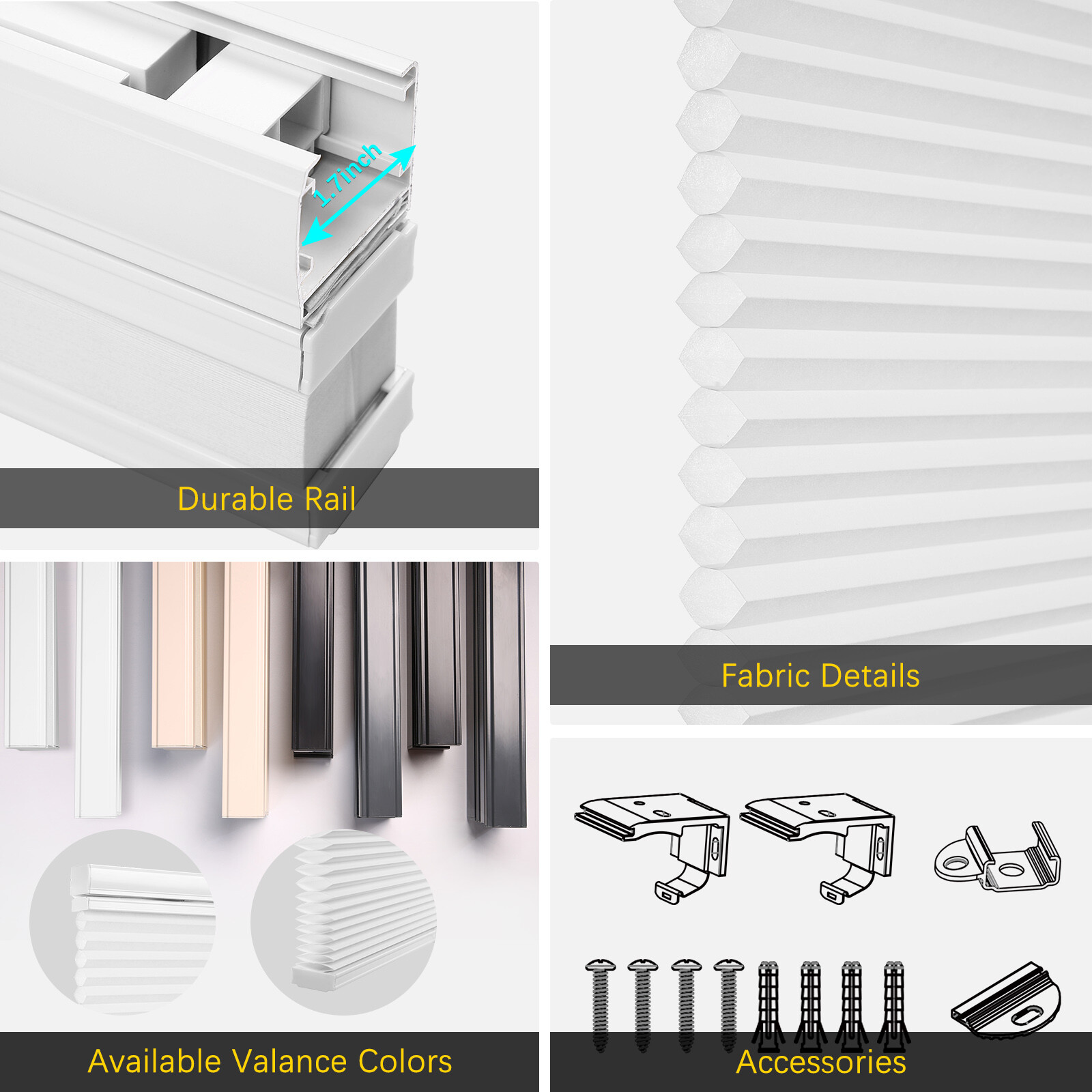 CUSTOM CUT Honeycomb Top Down Bottom Up Light Filtering Cordless Cellular Shades