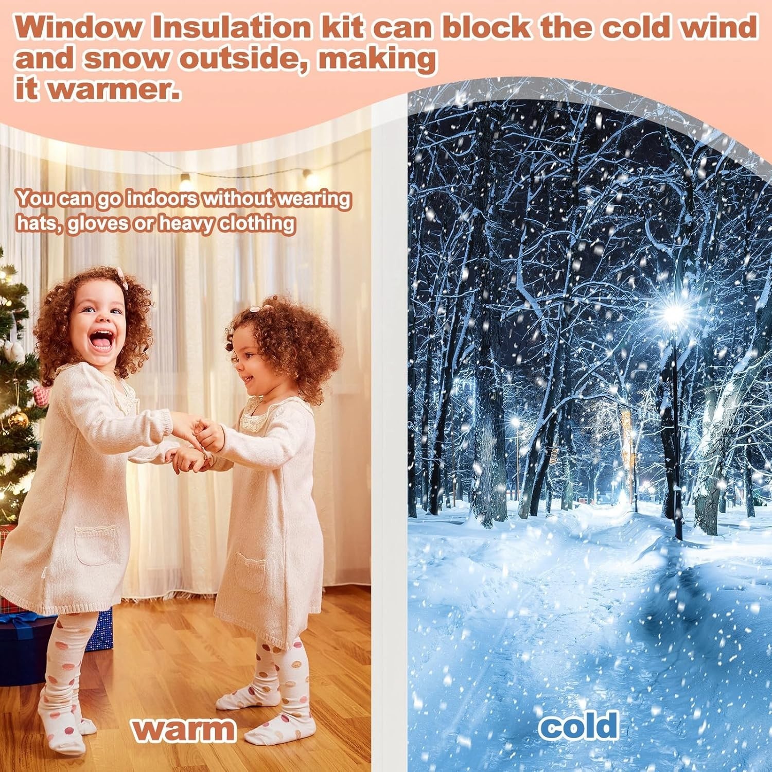 87×20 ft Reusable Window Insulation Kit: Thermal Waterproof Film for Winter