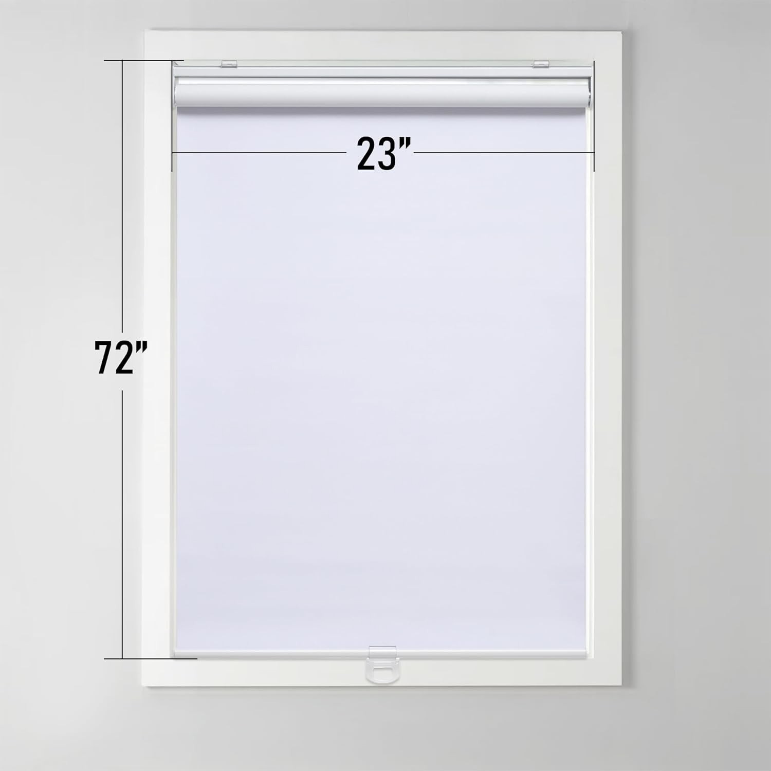 White Cordless Blackout Roller Shades 23″W x 72″H – Elegant Thermal Insulation