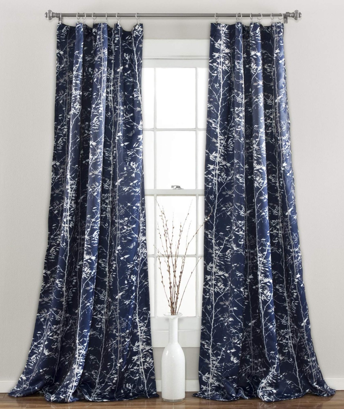 Forest 84 X 52 1 Curtains-Tree Branch Leaf Darkening Window Panel Drapes Set …