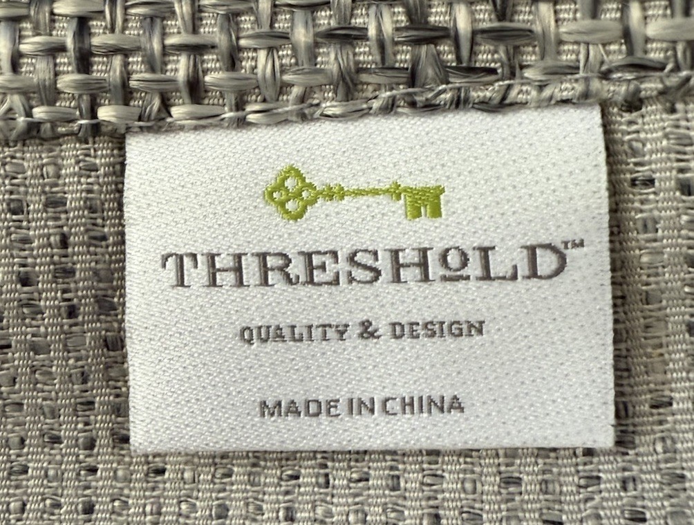 Threshold Heather Gray Textured grommet curtain