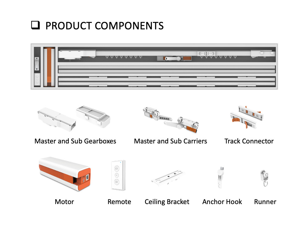 HC Beltless Smart Curtain System: WiFi Control, Heavy Duty, Easy Installation