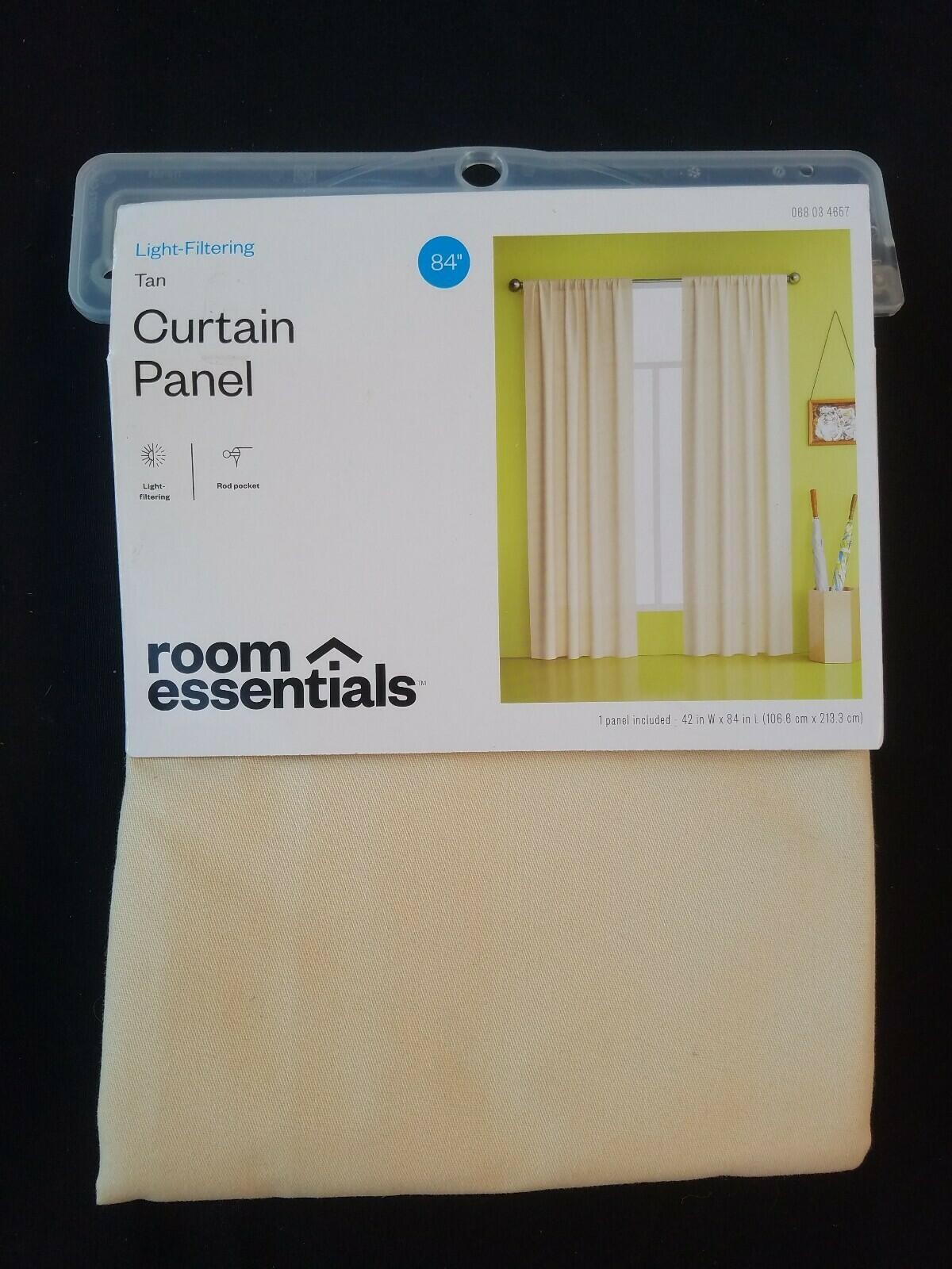 Light Filtering Twill Curtain Single Panel Room Essentials 42″ x 84″ Tan Beige