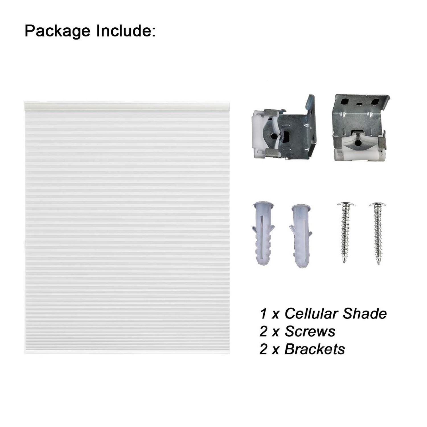 Blackout Cellular Shades Cordless Blinds Window Shades for Home, 25W x 64H, W…