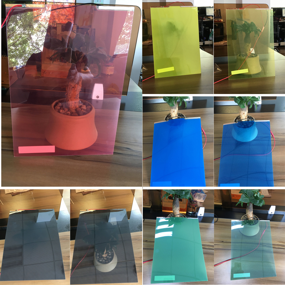 PDLC Piece 21×29.7cm Smart Film Glass Switchable Glass Electrochromic 6 Colors