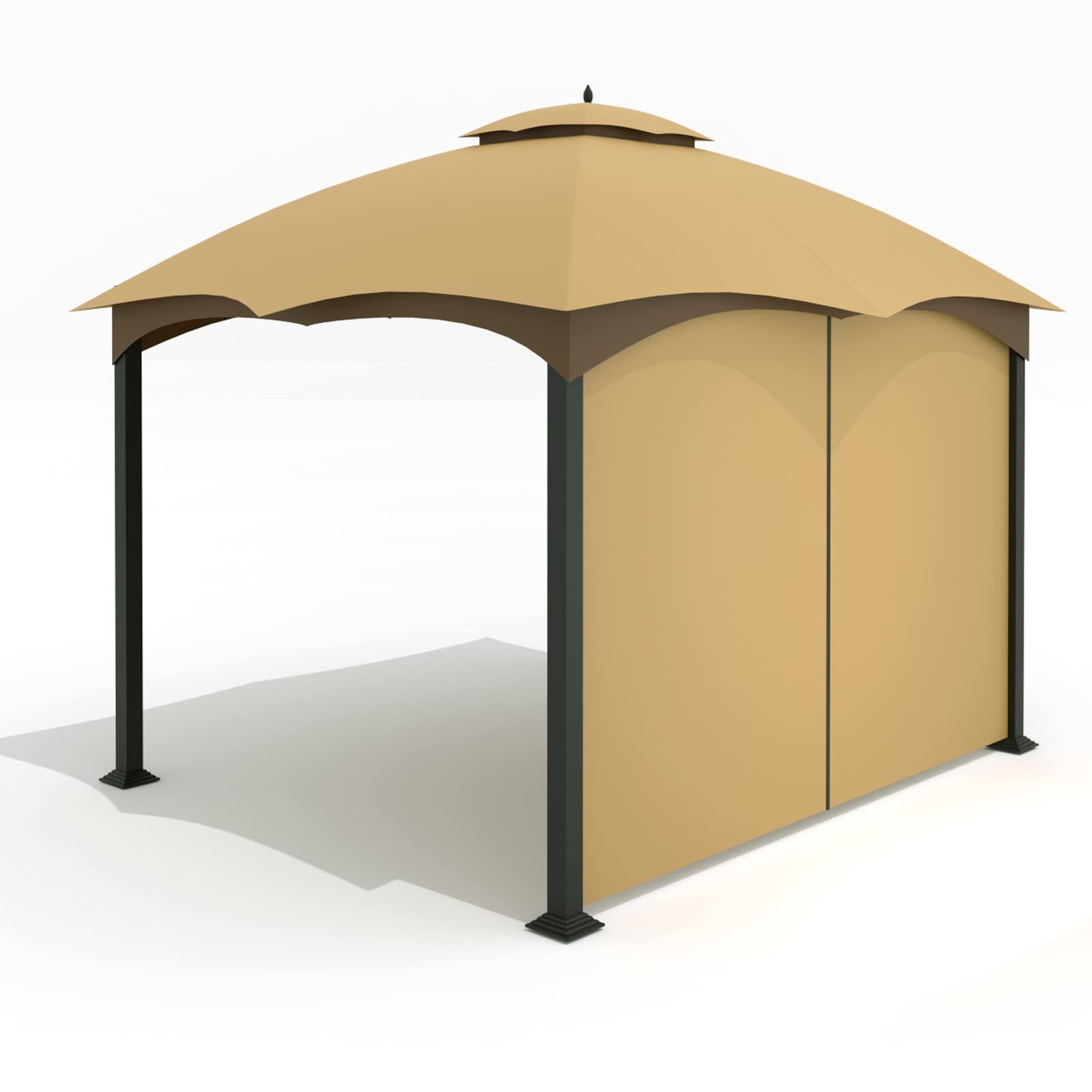 Gazebo Replacement Privacy Curtain with Zipper Outdoor Universal Privacy Pane…