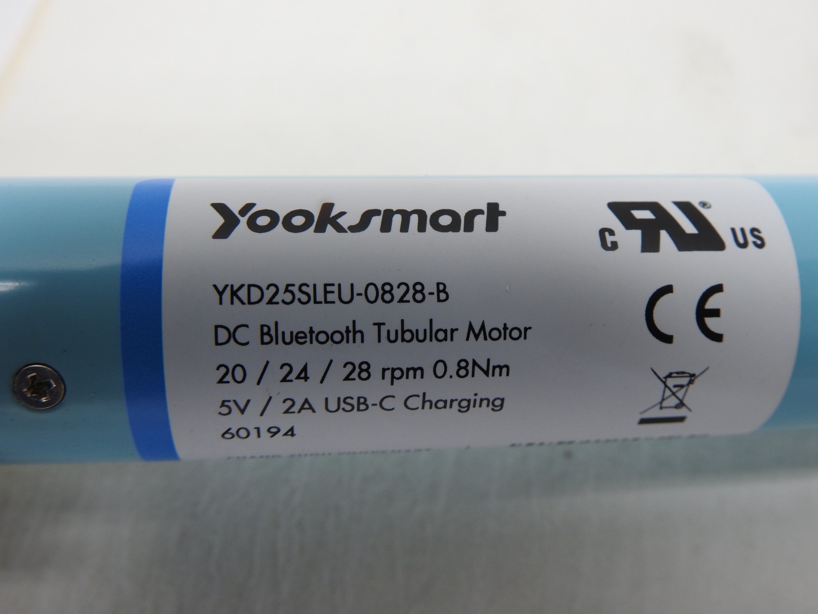 Yoolax Yooksmart Roller Blind DC Bluetooth Tubular Motor YKD25SLEU-0828 B NEW!