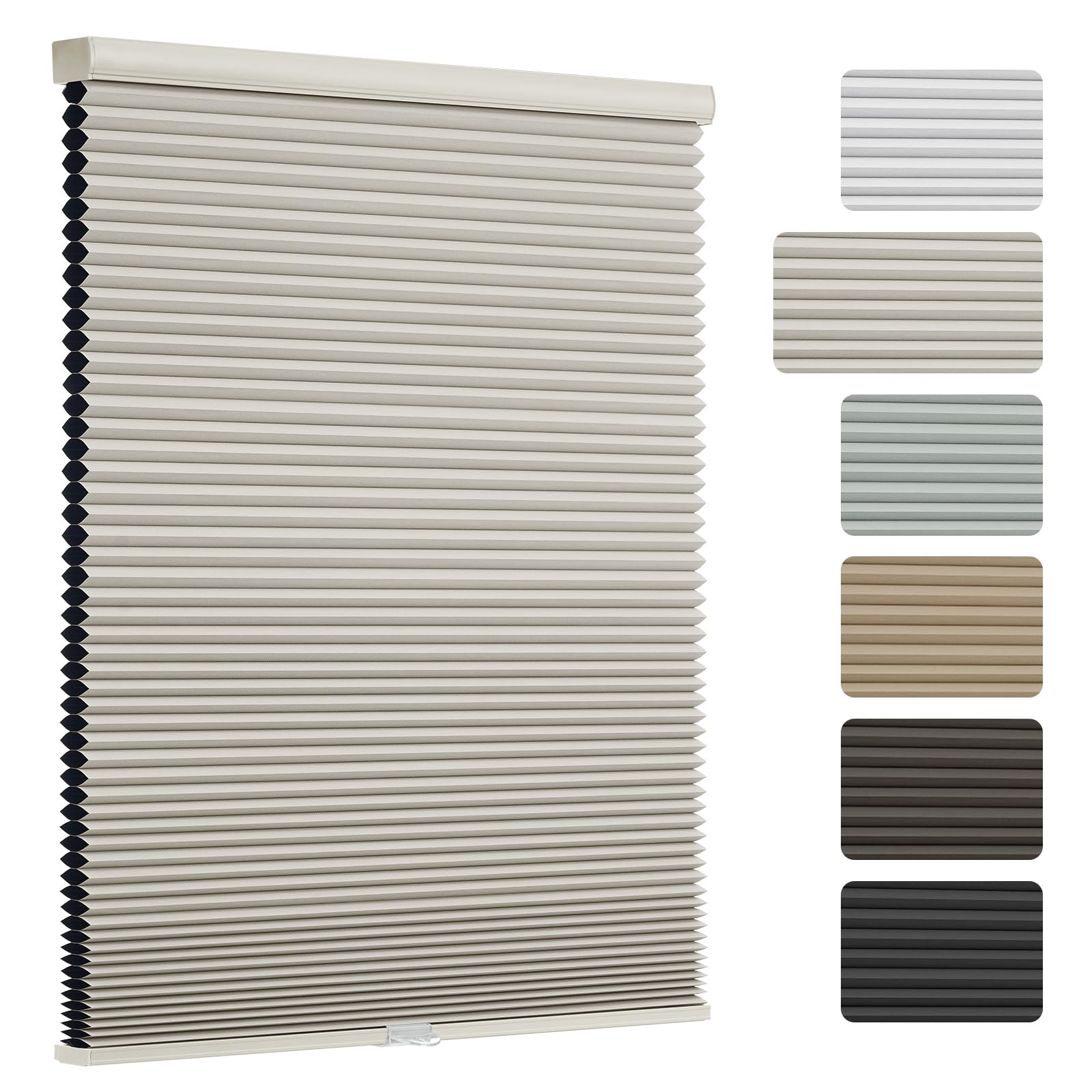 Changshade Blackout Cellular Shades Beige 33″W x 72″H