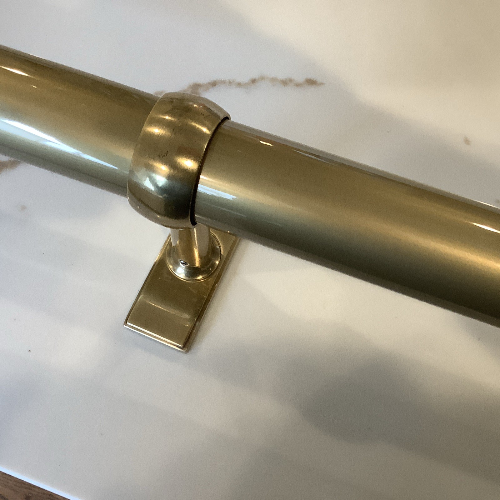 Restoration Hardware Easton Solid Brass Endcap Finial & Rod Set 60-108 in
