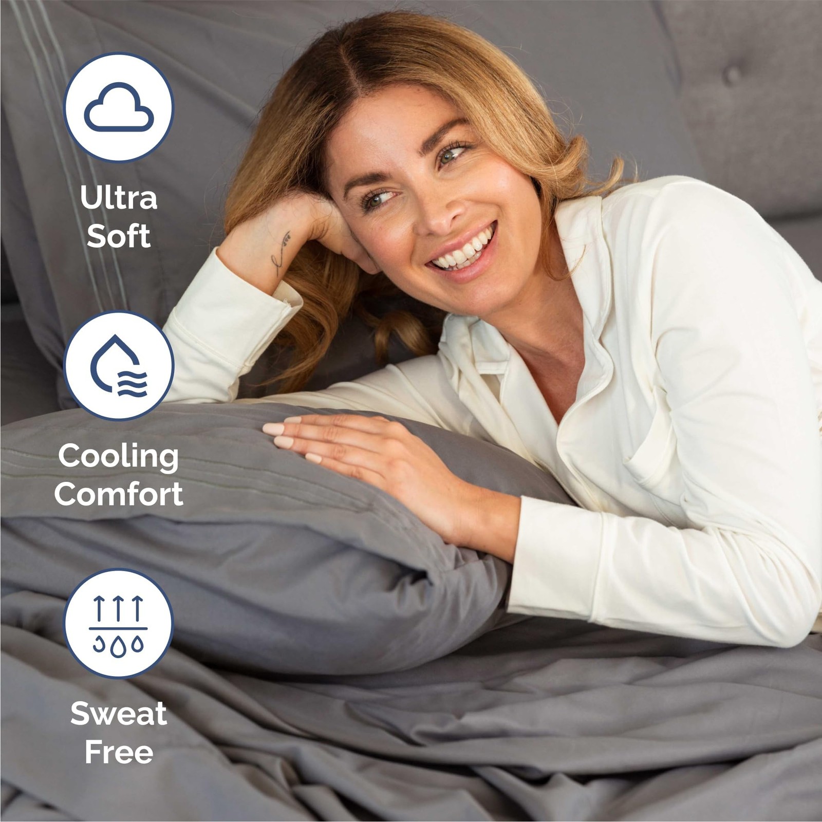 Queen Size 4 Piece Sheet Set – Comfy Breathable & Queen, 06 – Dark Grey