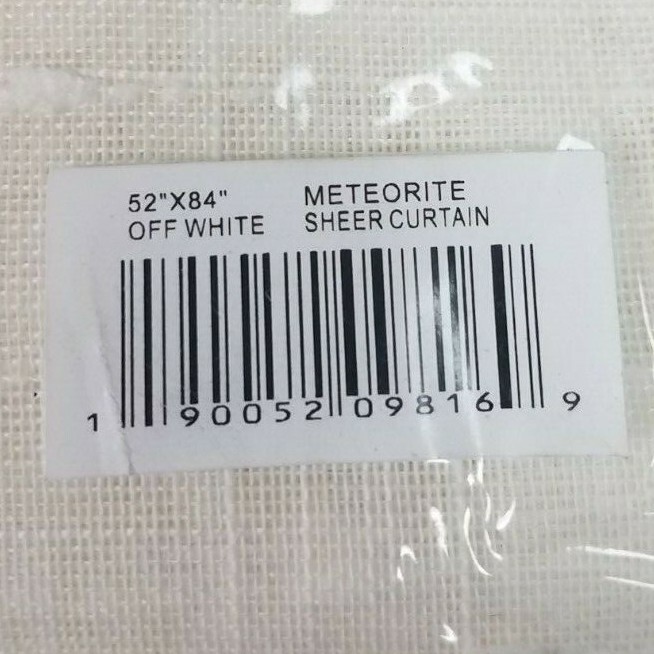 Superior Meteorite Dot 2-52×84 Sheer Silver Grommet Off White Curtains NEW