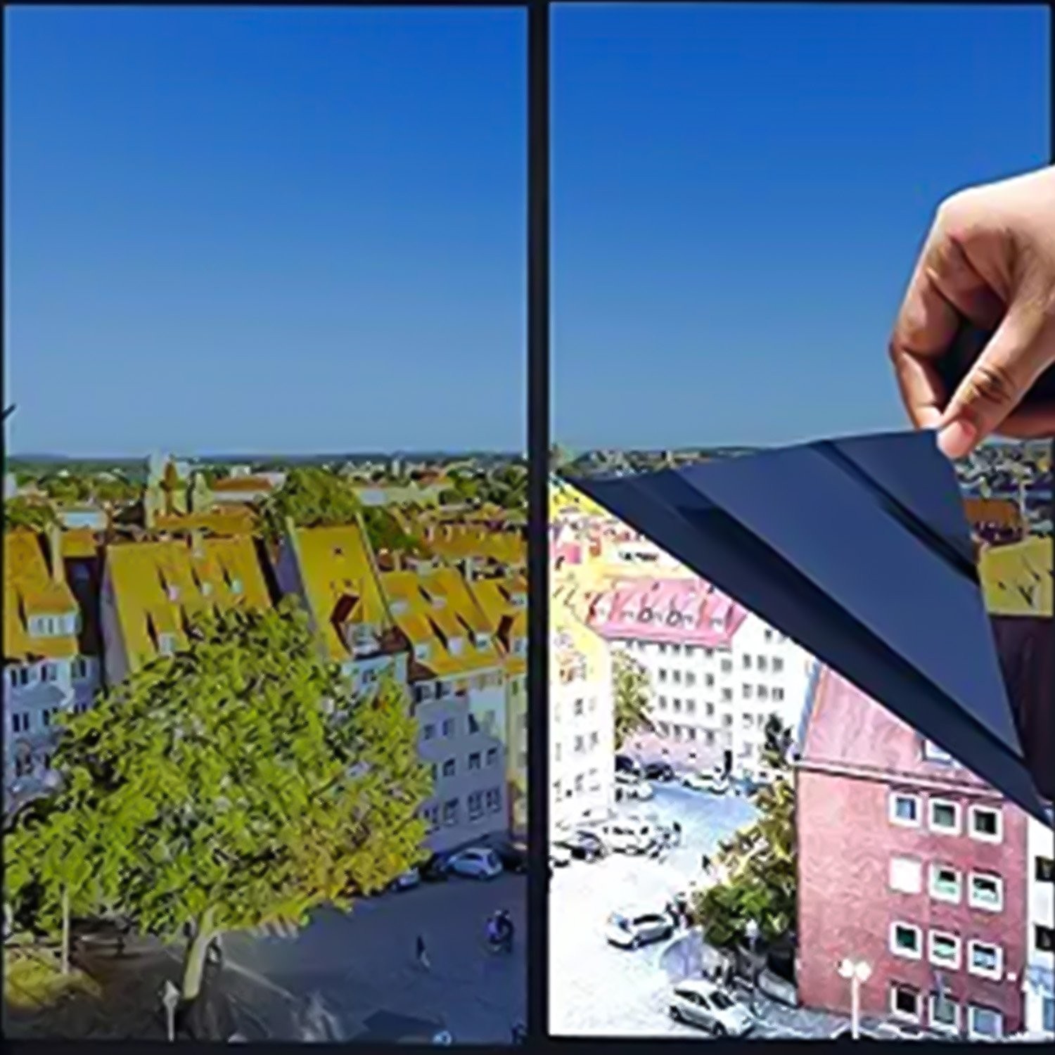One Way Mirror Privacy Reflection Window Tint Film Reduce Heat & Energy Saver