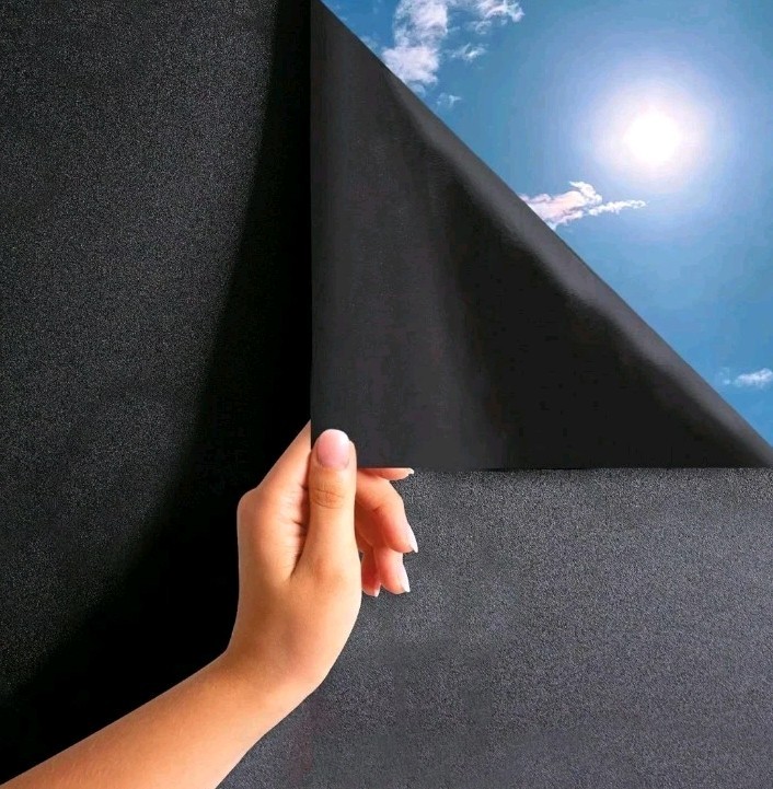 Marapon Opaque Black Window Vinyl Privacy Film 29.5″ x 78.7″