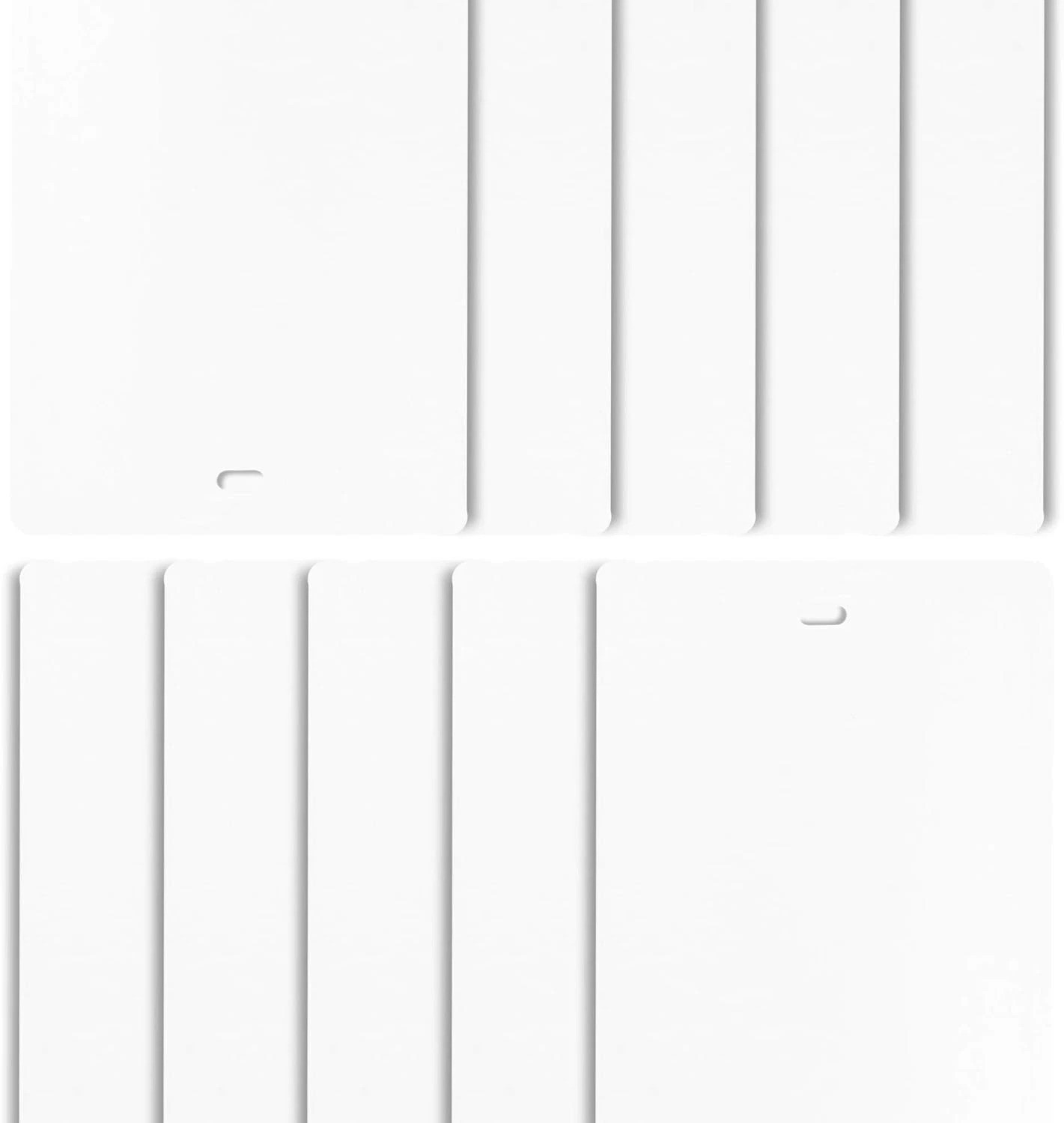 PVC Vertical Blind Replacement Slats Curved Smooth 94.5 Length 10, White