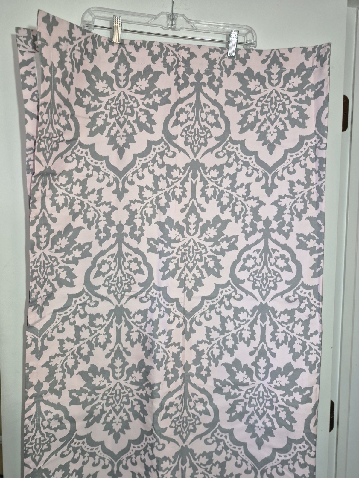 💥 NICOLE MILLER Window Curtain Panels 50×84 Damask Pink Black Out