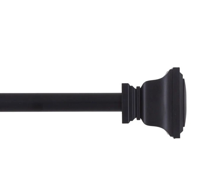 Mainstays 28-48 In. Twain Adjustable Petite Cafe Curtain Rod, 1/2 In. Diameter