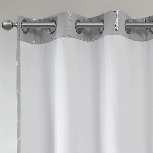 Blackout Window Curtain, Light Blocking 50″W x 84″L (Pack of 1) Grey/Silver