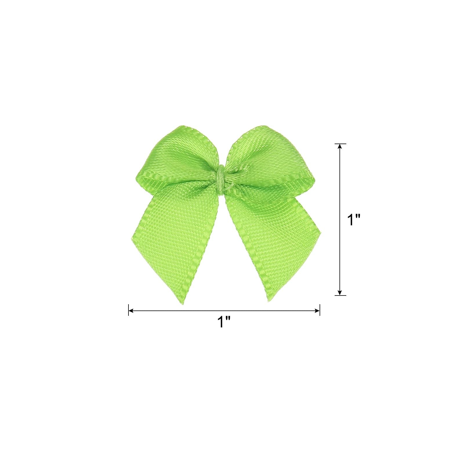 50 PCS 1 Inch Mini Satin Ribbon Bows Fabric Craft Sewing Wedding Gift Wrap DIY