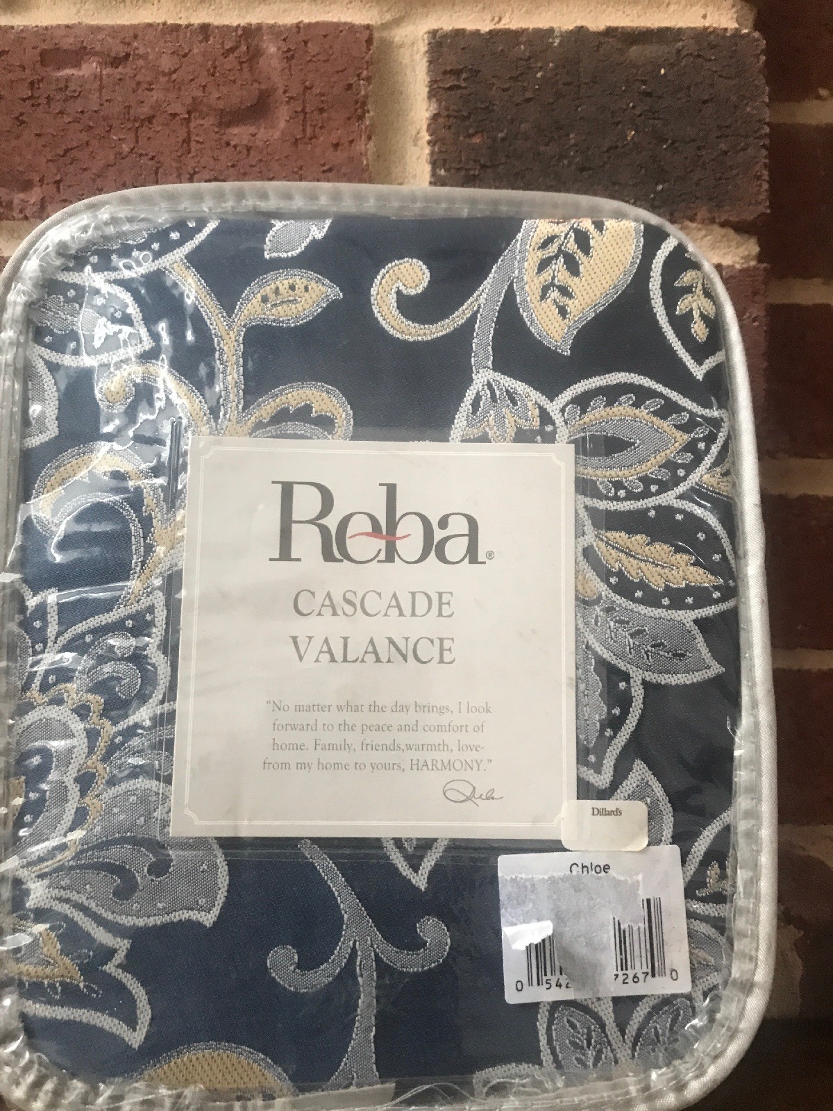 Reba Hampton Chloe One Cascade Valance 84′ X 34′ New